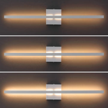 Vara 28" Modern Minimalist Indoor/Outdoor Metal 350-Degree Rotatable Dimmable Integrated LED Wall Sconce - JONATHAN Y